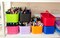 Enjoy Organizer 4 Pack Small Stackable and Portable Simple 6-Compartment Art Caddy - Made In USA